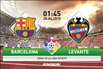 Nhận định Barca vs Levante 1h45 ngày 28/4 (La Liga 2018/19)