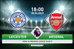 Kết quả Leicester vs Arsenal trận đấu vòng 36 Premier League 2018/19