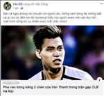 Người yêu hậu vệ Văn Dũng bật khóc vì pha vào bóng nguy hiểm của Văn Thanh