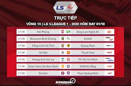 Trực tiếp vòng 13 V.League hôm nay 1/10/2020 (Link xem Full HD)