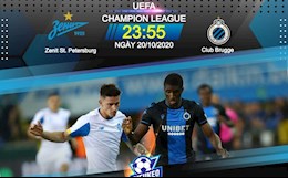 Nhận định bóng đá Zenit vs Club Brugge 23h55 ngày 20/10 (UEFA Champions League 2020/21)