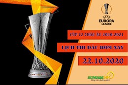 Lịch thi đấu Cúp C2 châu Âu - UEFA Europa League 2020/21 đêm nay 22/10