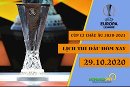 Lịch thi đấu Cúp C2/Europa League 2020/21 đêm nay 29/10