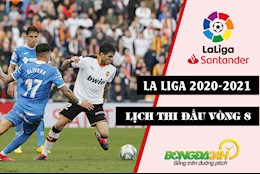 Lịch thi đấu vòng 8 La Liga 2020/2021 cuối tuần này