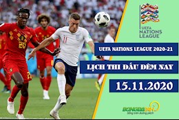 Lịch thi đấu UEFA Nations League 2020-21 đêm hôm nay 15/11