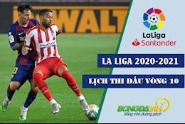 Lịch thi đấu bóng đá TBN: Vòng 10 La Liga 2020/2021 mới nhất