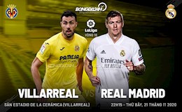 Nhận định bóng đá Villarreal vs Real Madrid 22h15 ngày 21/11 (La Liga 2020/21)