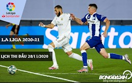 Lịch thi đấu bóng đá TBN La Liga 2020-21 hôm nay 28/11