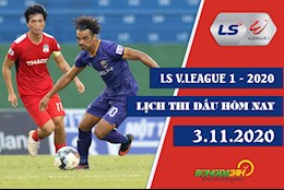 Lịch thi đấu V.League 2020 hôm nay 3/11 : Vòng 6 GĐ 2