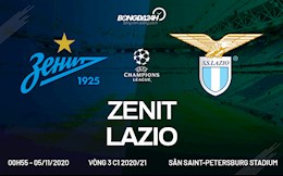 Nhận định bóng đá Zenit vs Lazio 0h55 ngày 5/11 (UEFA Champions League 2020/21)