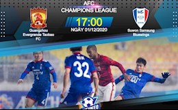 Nhận định bóng đá Guangzhou Evergrande vs Suwon 17h00 ngày 1/12 (AFC Champions League 2020)