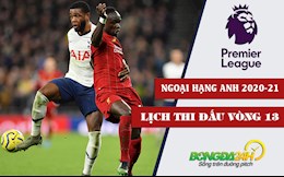 Lịch thi đấu vòng 13 Ngoại hạng Anh 2020/21 : Spurs làm khách tại Anfield