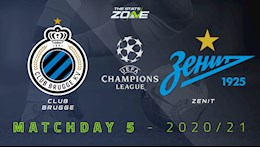 Nhận định bóng đá Club Brugge vs Zenit 3h00 ngày 3/12 (Champions League 2020/21)
