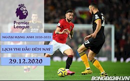 Lịch thi đấu Ngoại hạng Anh mới nhất đêm nay 29/12/2020