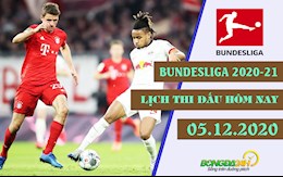 Lịch thi đấu Bundesliga 2020/21 đêm hôm nay 5/12