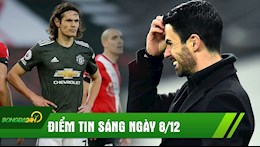 ĐIỂM TIN SÁNG 8/12: Arteta lập kỷ lục buồn sau trận thua Tottenham; MU vào cuộc cứu Cavani