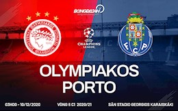 Nhận định bóng đá Olympiakos vs Porto 3h00 ngày 10/12 (Champions League 2020/21)