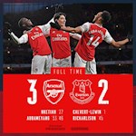 Link xem video Arsenal vs Everton 3-2: Rượt đuổi hấp dẫn