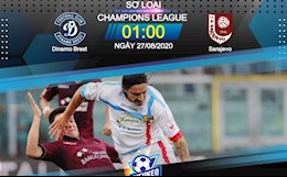 Nhận định bóng đá Dinamo Brest vs Sarajevo 1h00 ngày 27/8 (Champions League 2020/21)