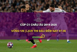 Lịch thi đấu vòng 1/8 Champions League 2019/20 đêm nay 7/8