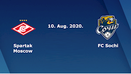 Nhận định bóng đá Spartak Moscow vs Sochi 0h00 ngày 10/8 (VĐQG Nga 2020/21)