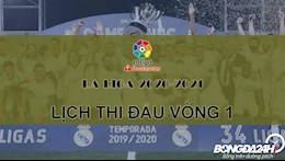 Lịch thi đấu, lịch trực tiếp vòng 1 La Liga 2020/2021 mới nhất