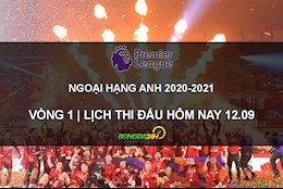 Lịch thi đấu, lịch phát sóng trực tiếp Ngoại hạng Anh 2020/21 hôm nay 12/9