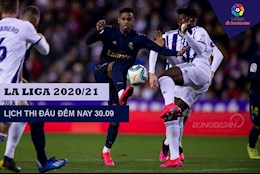 Lịch thi đấu vòng 4 La Liga 2020/2021 đêm nay 30/9