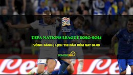 Lịch thi đấu UEFA Nations League 2020/2021 đêm nay 4/9