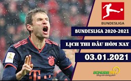 Lịch thi đấu bóng đá Đức Bundesliga 2020/21 hôm nay 3/1