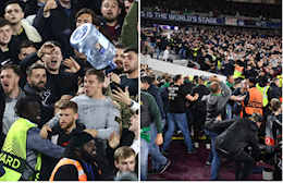 Hỗn chiến ở trận West Ham vs Rapid Wien