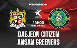 Nhận định Daejeon Citizen vs Ansan Greeners 14h00 ngày 10/10 (Hạng 2 Hàn Quốc 2021)