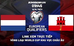 Link xem bóng đá Hà Lan vs Gibraltar hôm nay 12/10 (Vòng loại World Cup 2022)