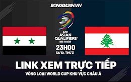 Link xem trực tiếp Syria vs Lebanon hôm nay 12/10 (Vòng loại World Cup 2022)