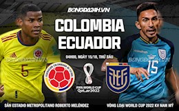 Nhận định Colombia vs Ecuador 4h00 ngày 15/10 (Vòng loại World Cup 2022)