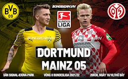 Nhận định bóng đá Dortmund vs Mainz 20h30 ngày 16/10 (Bundesliga 2021/22)