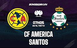 Nhận định bóng đá CF America vs Santos 7h05 ngày 20/10 (VĐQG Mexico 2021)