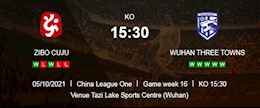 Nhận định Zibo Sunday vs Wuhan Three Towns 15h30 ngày 5/10 (Hạng 2 Trung Quốc 2021)