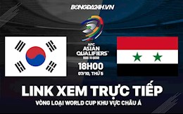Link xem Hàn Quốc vs Syria VL World Cup 2022 hôm nay 7/10 miễn phí