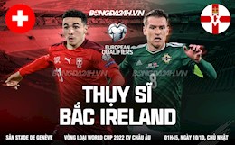 Nhận định Thụy Sỹ vs Bắc Ireland 1h45 ngày 10/10 (Vòng loại World Cup 2022)