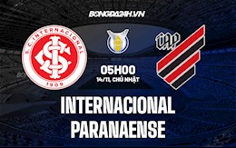 Nhận định bóng đá Internacional vs Paranaense 5h00 ngày 14/11 (VĐQG Brazil 2021)