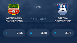 Nhận định Neftekhimik vs Baltika 21h00 ngày 17/11 (Hạng 2 Nga 2021/22)