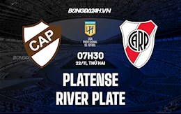 Nhận định bóng đá Platense vs River Plate 7h30 ngày 22/11 (VĐQG Argentina 2021)