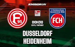 Nhận định,  Dusseldorf vs Heidenheim 0h30 ngày 27/11 (Hạng 2 Đức 2021/22)