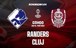 Nhận định Randers vs Cluj 3h ngày 26/11 (Europa Conference League 2021/22)