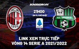 Link xem trực tiếp bóng đá AC Milan vs Sassuolo 21h00 ngày 28/11/2021
