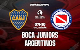 Nhận định Boca Juniors vs Argentinos 7h10 ngày 4/11 (Cúp quốc gia Argentina 2021)