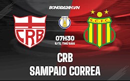 Nhận định bóng đá CRB vs Sampaio Correa 7h30 ngày 5/11 (Hạng 2 Brazil 2021)