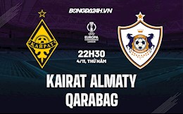 Nhận định,  Kairat Almaty vs Qarabag 22h30 ngày 4/11 (Europa Conference League 2021/22)