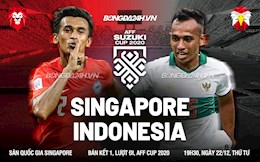 Singapore bất phân thắng bại với Indonesia ở trận bán kết lượt đi